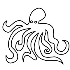 octopus line icon
