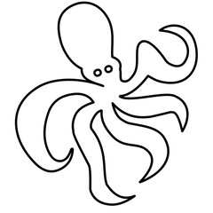 octopus line icon