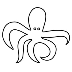 octopus line icon