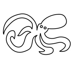 octopus line icon