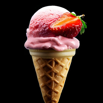 Eis in einer Eiswaffel
