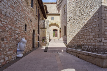 Flea Castle (Rocca Flea) , medieval fortress in Gualdo Tadino, Umbria, Italy