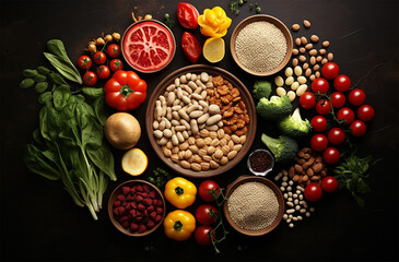 Obraz na płótnie Canvas Vegetarian diet food
