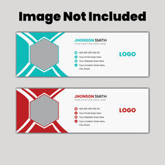email signature template or email footer and personal social media cover design
