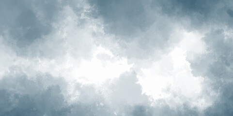 Clouds in the fog. dark blue indigo watercolor splash background. Hand painted watercolor sky and clouds, abstract watercolor background, vector illustration. Design for your date, postcard, banner.