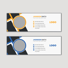email signature template or email footer and personal social media cover design