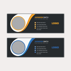email signature template or email footer and personal social media cover design