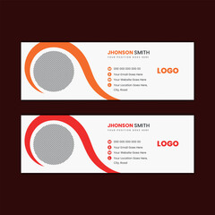 email signature template or email footer and personal social media cover design