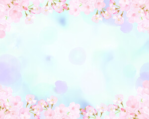 spring background with sakura flowers