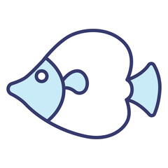 Fish icon vector on trendy design