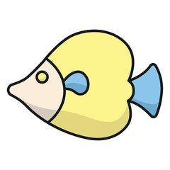 Fish icon vector on trendy design