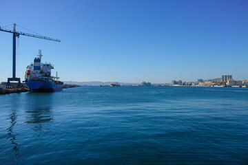 very nice view of gibraltar take from shipyard