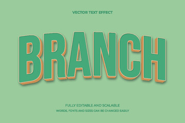 Branch  typography premium editable text effect