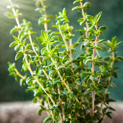 Fototapeta premium Fresh thyme leaves plant