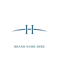 H logo. H design. White H letter. H, H letter logo design. Initial letter H linked circle uppercase monogram logo.
