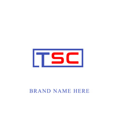 TSC logo. T S C design. White TSC letter. TSC, T S C letter logo design. Initial letter TSC linked circle uppercase monogram logo.