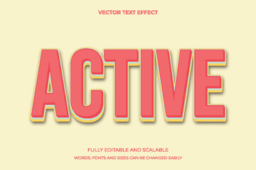 Active  typography premium editable text effect