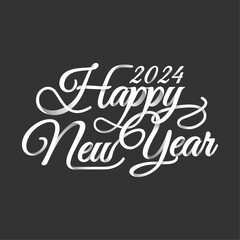 Happy New Year 2024 typography
