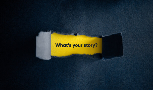 What’s Your Story. Storytelling Banner and Concept Image.