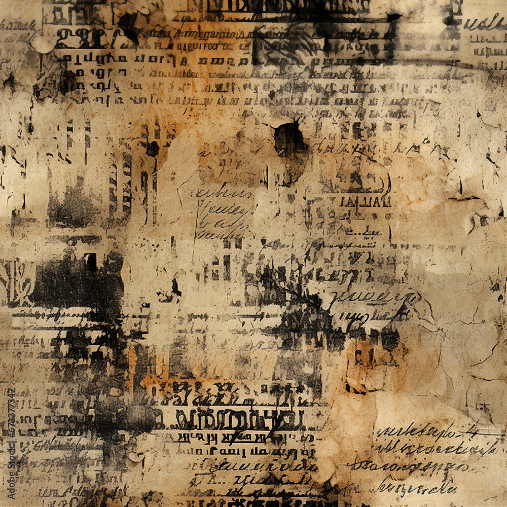 Poster Grungy Typography and Aged Paper Pattern