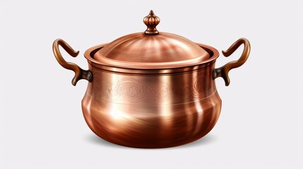 old copper saucepan