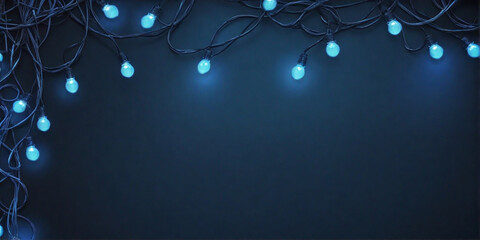 Blue christmas lights background
