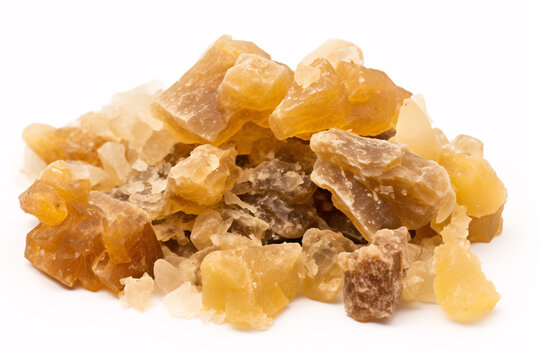 An amalgamation of Benzoin Siam and Dammar Resins is depicted on a white backdrop.