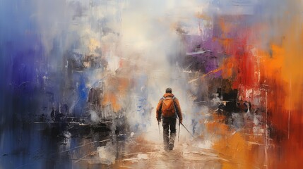 Fototapeta premium A Beautiful Environment for a Backgpaking Trip for Adventure