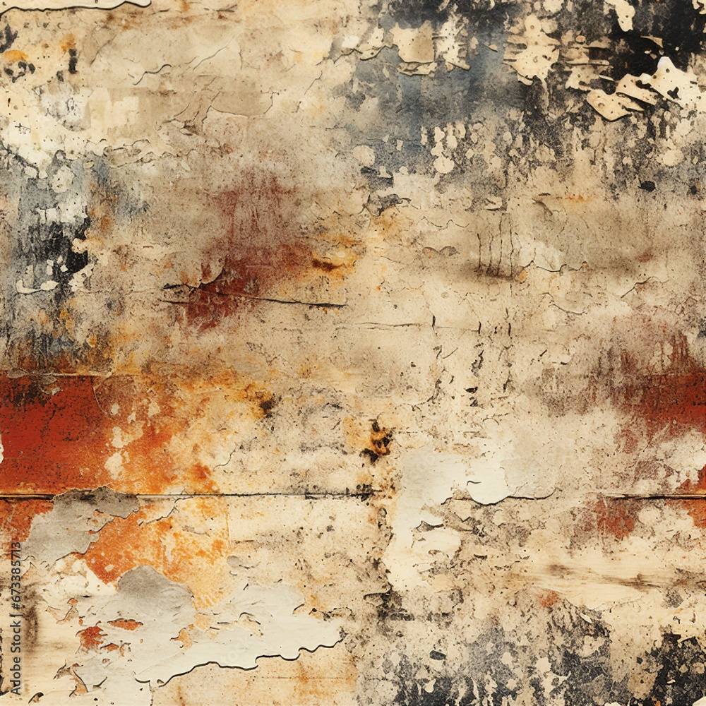Poster tattered textures and worn surfaces pattern