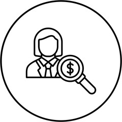 Female Auditor Icon