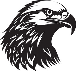 eagle, bird, vector, head, illustration, animal, cartoon, wild, tattoo, nature, animals, wildlife, mascot, logo, hawk, symbol, griffin, feather, freedom, black, falcon, emblem, design, beak, art