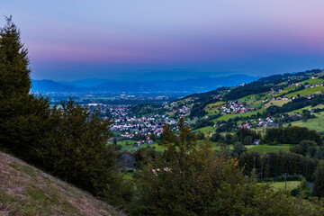 Fototapeta na wymiar Swiss Alpine Majesty: Appenzell's Sunset Splendor