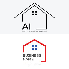 Initial Creative Real Estate AL Logo Icon, Unique AL Building Logo.Professional, Construction Logo Design for AL Construction 


