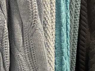 Woolen knitted fabrics.