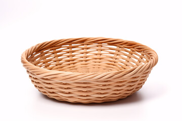 Fototapeta premium A wooden, vacant, produce or loaf container isolated on a pristine background.