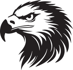 eagle, bird, vector, head, illustration, animal, cartoon, wild, tattoo, nature, animals, wildlife, mascot, logo, hawk, symbol, griffin, feather, freedom, black, falcon, emblem, design, beak, art
