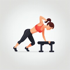 Obraz premium fitness gym black silhouettes vector art generative ai