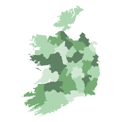 Obraz premium Ireland map. Map of Ireland in administrative regions
