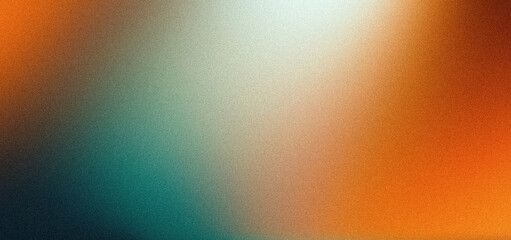 Teal green orange beige grainy gradient background noise texture grunge retro poster banner header backdrop design