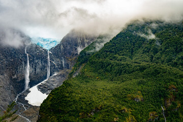 Haning glacier in Queulat National Park in Chili.