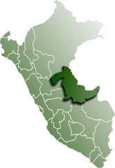 UCAYALI map OF PERU 3d map