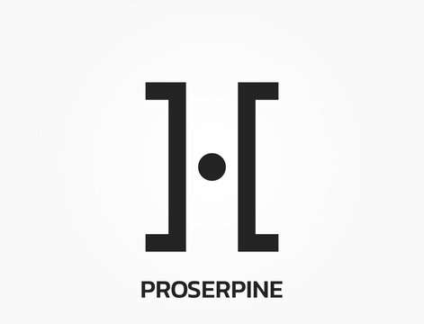 proserpine astrology symbol. zodiac, astronomy and horoscope sign. isolated vector image