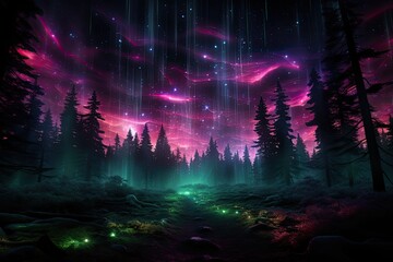 Obraz premium forest in night