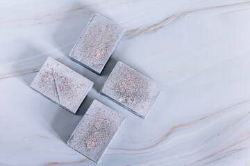 Grey handmade cold process soap made with natural oils