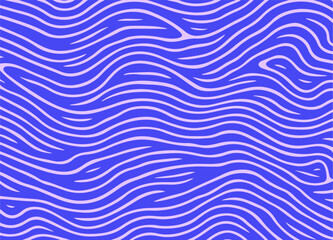 Trendy dynamic simple minimal meander wavy lines background. Abstract retro style groovy doodle modern aesthetic contemporary pattern backdrop.