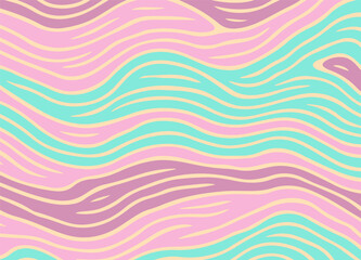 Trendy dynamic simple minimal meander wavy lines background. Abstract retro style groovy doodle modern aesthetic contemporary pattern backdrop. - obrazy, fototapety, plakaty