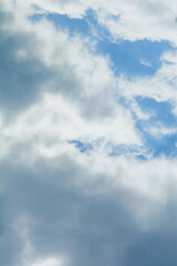 Naklejka na ściany i meble Beautiful blue sky with big clouds