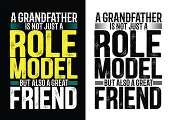 Obraz premium Grandfather t shirt design