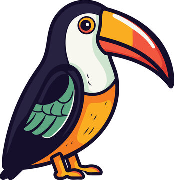 recommend clip art: Toucan icon. Cartoon illustration of toucan vector icon for web design