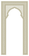 Rectangular frame of the Arabic pattern with proportion 2x1